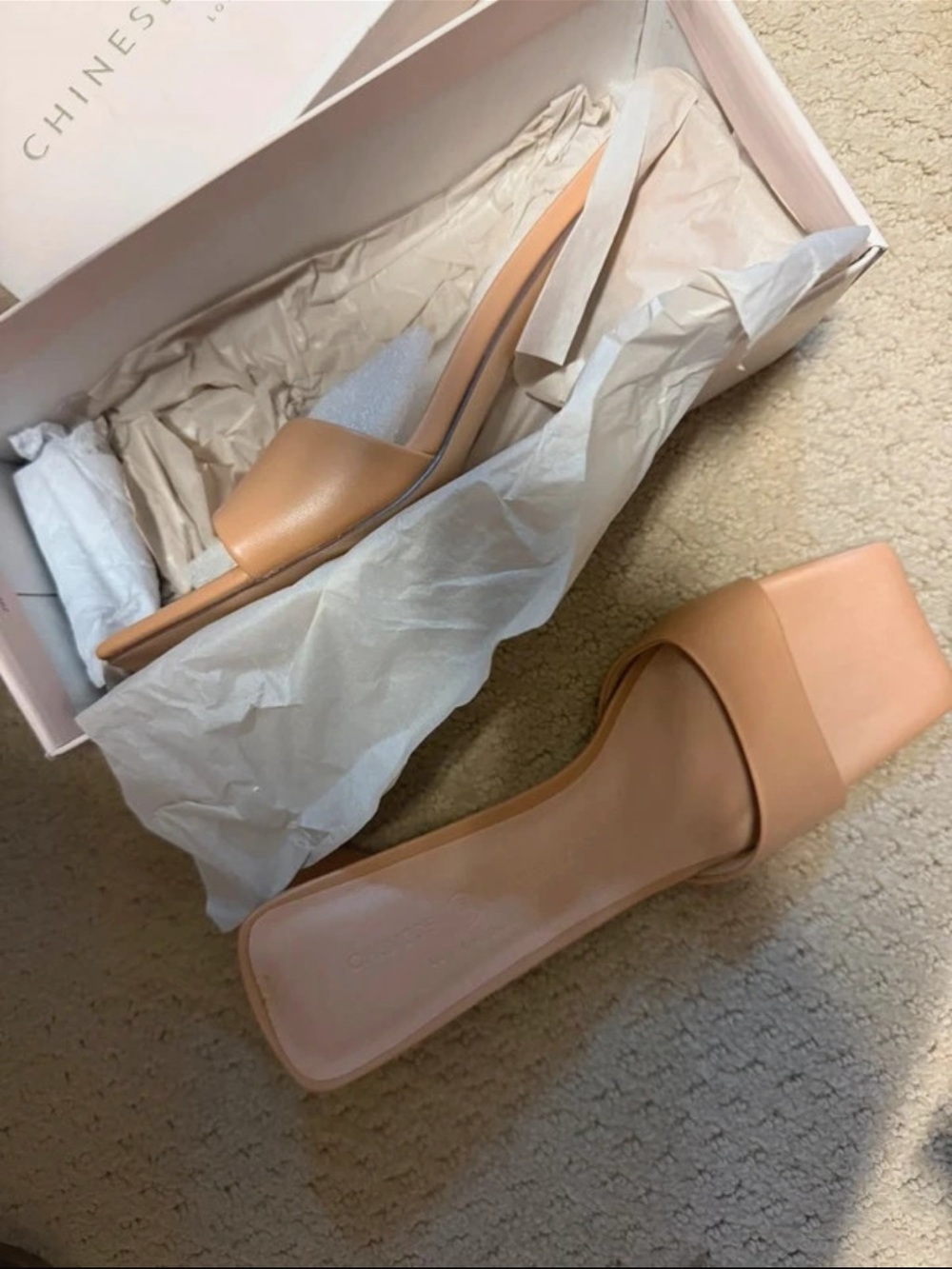 Yanda Chinese Laundry Summer Kid Nude Tan Slide Sandals for Women